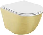 Mexen Lena, závesná toaletná misa 480x360x355 mm, biela - zlatý vzor, 30224007