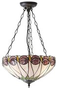 Endon 64175 - Luster na reťazi Tiffany HUTCHINSON 3xE27/60W/230V priemer 40 cm