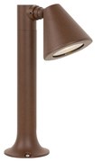 Moderné vonkajšie stĺpové svietidlo hrdzavohnedé 30 cm IP44 nastaviteľné - Ciara