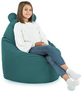 Detské kreslo Sako TEDDY – mäkké plyšové kreslo pre najmenších Farba: Modrý