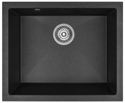 Laveo Ibiza, 1-komorový granitový drez 560x460x220 mm, čierna, LAV-SBI_710U