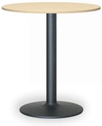 Konferenčný stolík FILIP II, priemer 80 cm, čierna podnož, breza