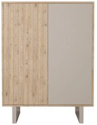 Skrinka v dekore duba v sivo-prírodnej farbe 90x120 cm Millay – Marckeric