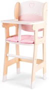 Drevená jedálenská stolička pre bábiky s vankúšikom