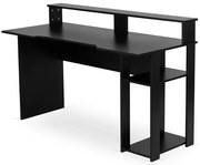 Herný počítačový stôl Mamba z MDF čierny 136cm