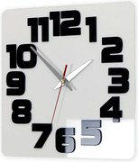 Moderné nástenné hodiny LOGIC WHITE-BLACK whiteblack