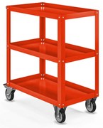 Dielenský vozík s policami na náradie HUGO, 700 x 816 x 400 mm, červený