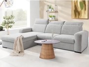 Rohová sedačka Dover, šedo-béžová štruktúrovaná látka, ľavý roh%