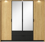 Veľká skriňa do spálne Baltic 220 cm, dub baltic