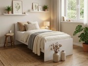 Posteľ ELISA 90 x 200 cm, biela Rošt: Bez roštu, Matrac: Bez matraca