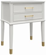 Biely nočný stolík Westerleigh – CosmoLiving by Cosmopolitan