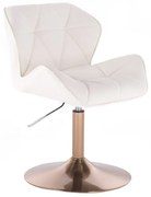 LuxuryForm DESIGN Stolička MILANO na zlatom tanieri - biela