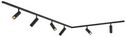Modern railsysteem met 6 spots zwart 1-fase - Slimline Uzzy