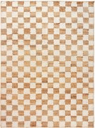 Ručne tkaný vlnený koberec's nízkym vlasom Check, v rôznych veľkostiach