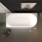 Erga Zara, rohová voľne stojaca vaňa 160x75 cm + odtoková zátka, ľavá, biela lesklá, ERG-ZARA-160075L-WH-WH