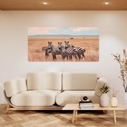 PIPPER. Samolepiaca textilná tapeta - Zebry v afrike