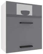 Kuchynská skrinka Belini horná 60 cm šedý lesk INF SGP2-60/1/WT/S/0/B1