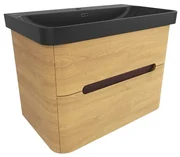 Kúpeľňová skrinka s umývadlom SAT Fusion 77,5x53x45 cm dub medový mat SATFUSION280DMBKM