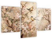 Obraz - Vintage maľba vtáčikov II. (90x60 cm)