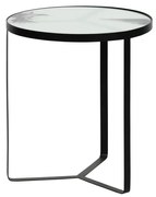 Kovový odkladací stolík so sklenenou doskou BePureHome Fly, ⌀ 45 cm