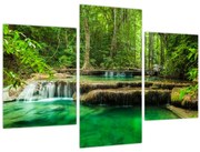 Obraz - Zelený vodopád (90x60 cm)