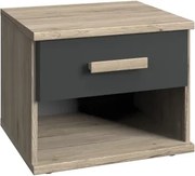 Nočný stolík Cariba, dub san remo/grafit%
