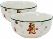 Súprava 2 porcelánových misiek Gingerbread 500 ml 14 cm