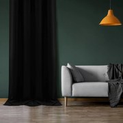 Dekorstudio Luxusný velúrový záves Velvet - čierny Uchytenie závesu: Dekoračné krúžky