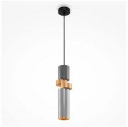 Maytoni MOD303PL-01CFL2 - Luster na lanku PALETTE 1xGU10/40W/230V šedá/zlatá