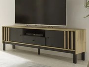 TV skrinka Volano, dub artisan/čierna%