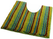ROUTNER Kúpeľňová predložka PESCINA Zelená 10602 - Zelená / 50 x 50 cm WC s výkrojom 10602