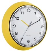 Karlsson 6006YE dizajnové nástenné hodiny žltá, pr. 34 cm
