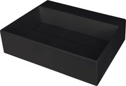 Deante Umývadlo na dosku Correo 50x40 cm - CQR NU4M, granit, čierna