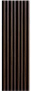 Akustické dekoračné panely, dub tmavý 3D lamely na filcovom podklade, rozmer 270 x 40 cm, IMPOL TRADE