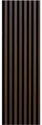 Akustické dekoračné panely, dub tmavý 3D lamely na filcovom podklade, rozmer 270 x 40 cm, IMPOL TRADE