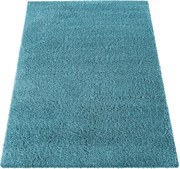DY Modrý jednofarebný shaggy koberec Santo Rozmer: 120x170 cm