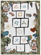 Detský kusový koberec Fun Hop green, 140x190, viacfarebná, detská izba, Dywany Łuszczów