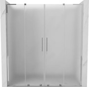Mexen Velar L Duo, posuvné sprchové dvere do otvoru 170 cm, 8mm sklo námraza, chrómová, 871-170-003-32-01