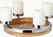 Svietnik na adventné sviečky's podstavcom z mangového dreva Mona