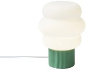 Japandi stolná lampa zelená s opálovým sklom 18 cm - Kumo