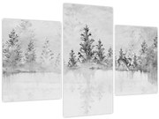 Obraz - Jelene pri jazere (90x60 cm)