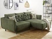Rohová sedacia súprava Salo, zelená látka%