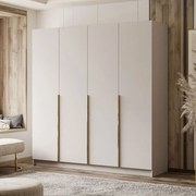 ŠATNÍKOVÁ SKRIŇA BLANCA KAŠMÍR 4D ZLATÉ ÚCHYTKY