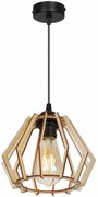 Závesné svietidlo Timber, 1x drevené tienidlo