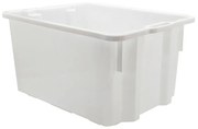 Mobil Plastic Zasúvacia a stohovacia prepravka biela, 550 x 430 x 310 mm