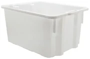 Mobil Plastic Zasúvacia a stohovacia prepravka biela, 550 x 430 x 310 mm
