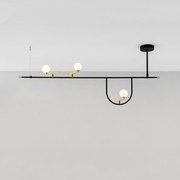 Artemide Yanzi Sc 1 závesné Led svietidlo 26W, stmievateľné, mosadz/čierna