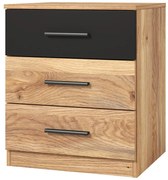 Nočný Stolík 3s Beta 22 Dub Mauvella/Čierna