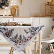 VIANOČNÝ GOBELÍNOVÝ OBRUS VILLAGE2 140X180 CM VZOROVANÁ