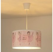 Duolla - Detský luster na lanku PRINT M 1xE27/40W/230V pr. 35 cm baletky